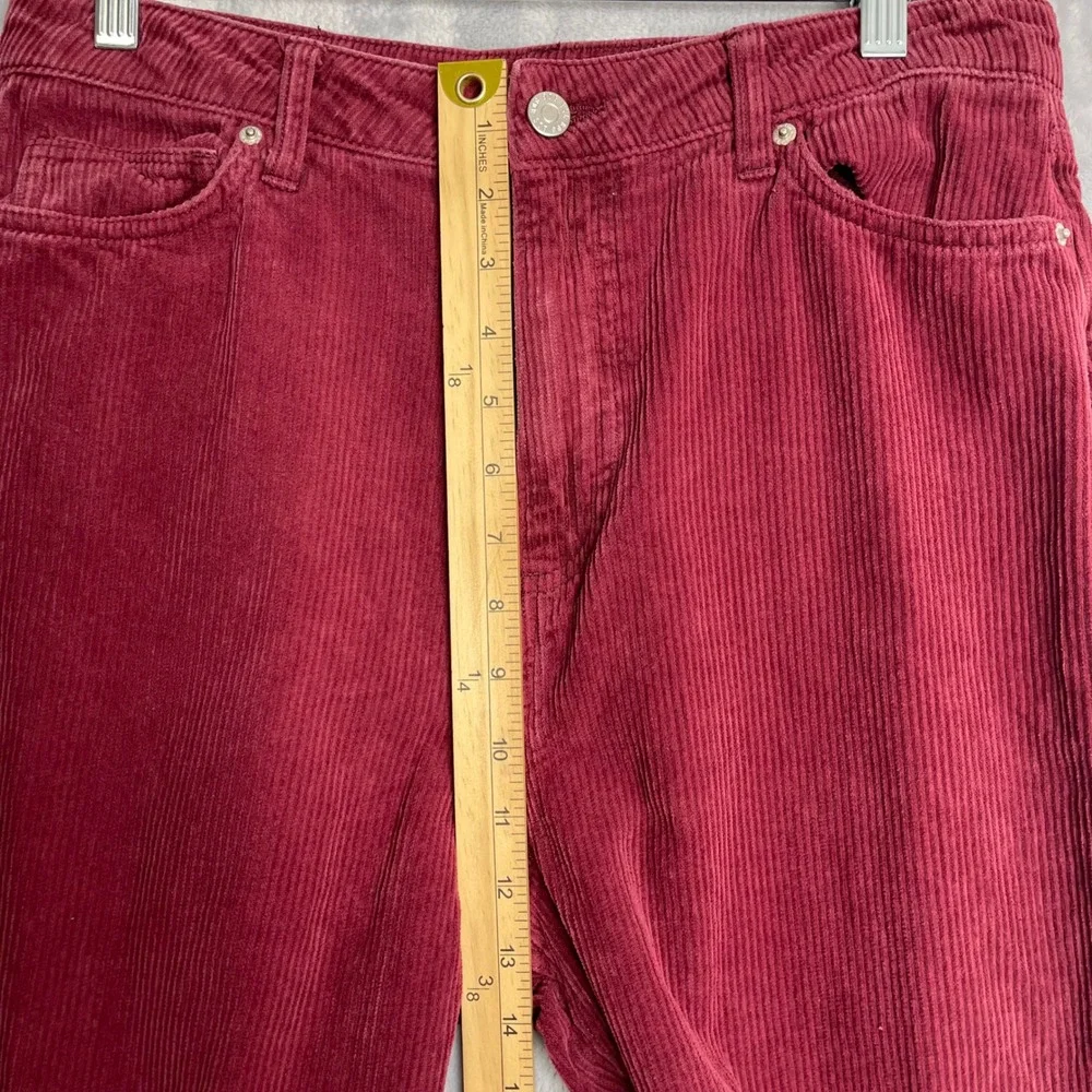BDG UO‎ High Rise Corduroy Mom Jeans Womens 31 Red Fall Boho Preppy 100% Cotton